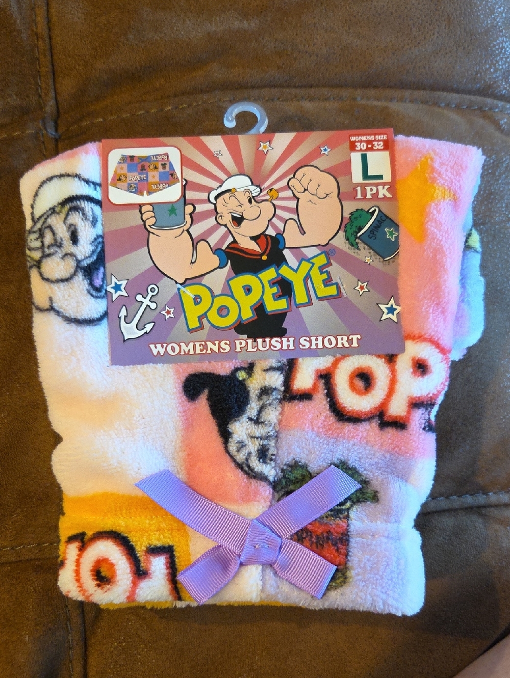 Popeye Plush Shorts - Pink Multicolor